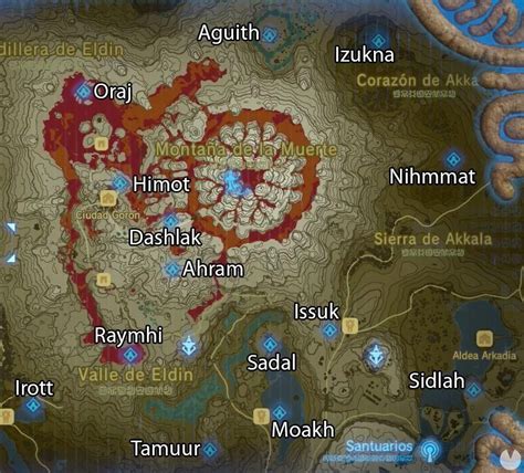 Mapa Mapa Santuarios Zelda Breath Of The Wild The Legend Of Zelda