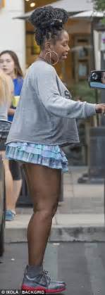 Brandy Norwood Lets Her Skirt Ride Up To Flash Her Undies Daily Mail