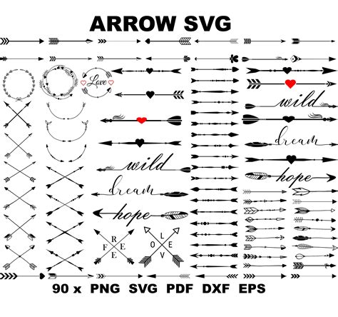 Arrow Svg Cut File Arrows Arrow Clip Art Cricut Arrow Etsy