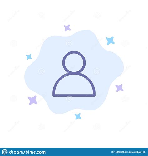 Contacts Mane Twitter Blue Icon On Abstract Cloud Background Stock