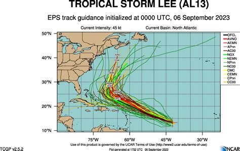 Meteorologists Project Tropical Storm Lees Path And Hurricane