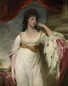 Portrait of a lady Hyacinthe, Marchioness of Wellesley in a white dress ...