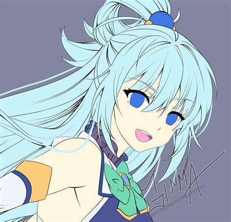 Flats And Lineart For My Aqua Konosuba Poster Get The Step By Step