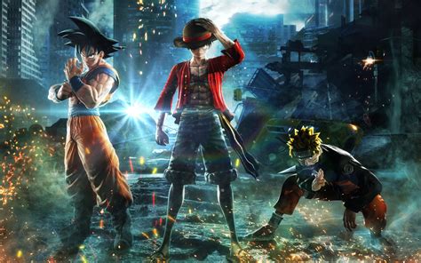 Wallpaper Jump Force Goku Naruto Luffy 4k 8k Smoke