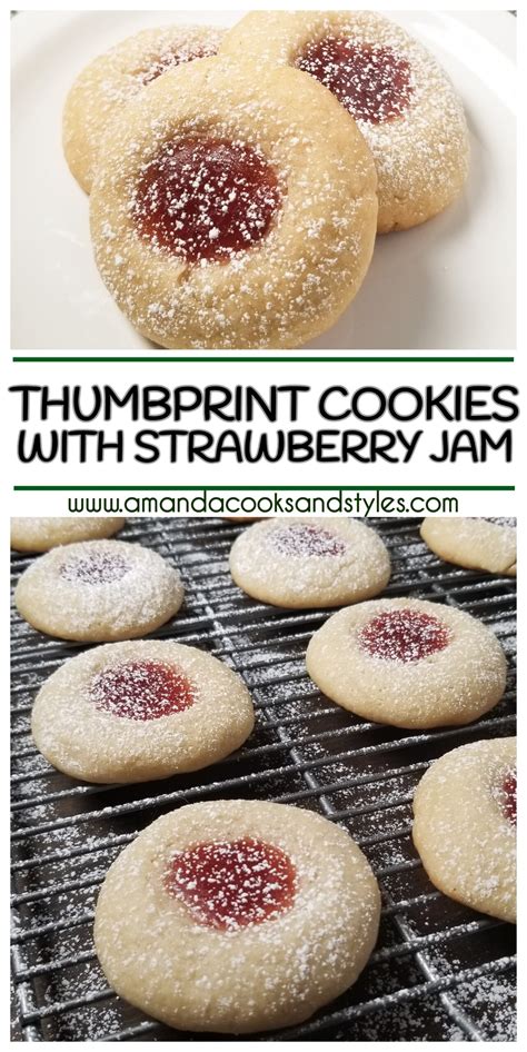 Thumbprint Cookies With Strawberry Jam Amanda Cooks And Styles