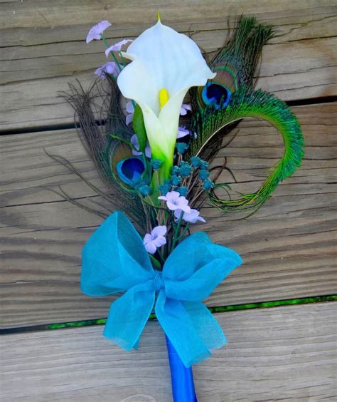 Calla Lily Peacock Bouquet For Bridesmaids Single Stem Calla Lily