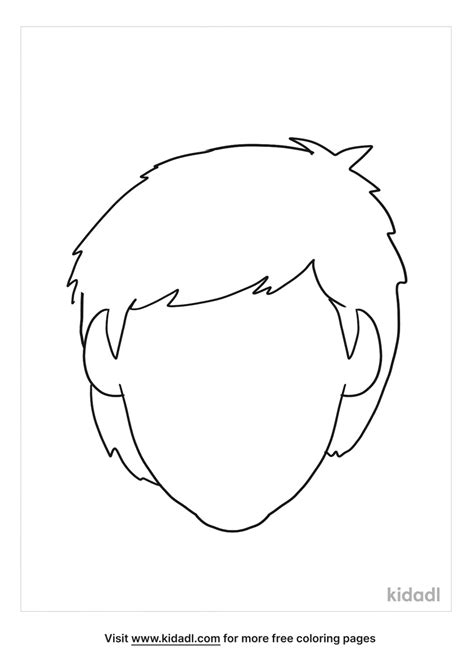 Free Boy Blank Face Coloring Page Coloring Page Printables Kidadl