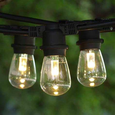 Led Outdoor String Lights 48 Black Led S14 Professional Bulbs