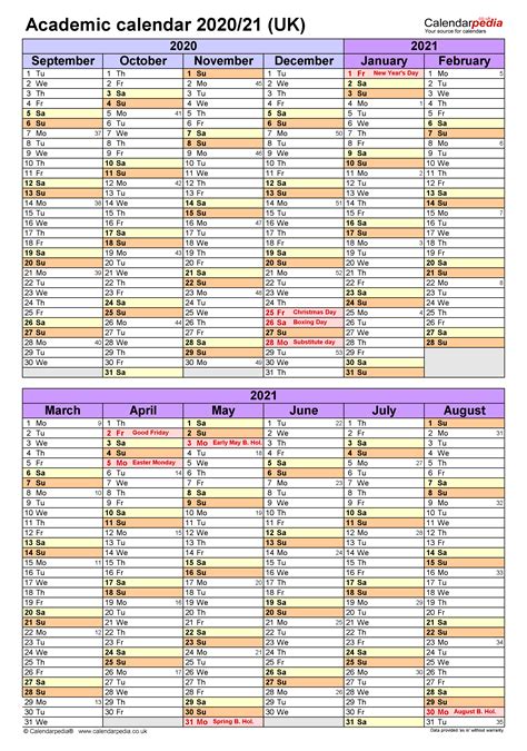 2020 2021 Academic Calendar Printable Free Letter Templates Riset