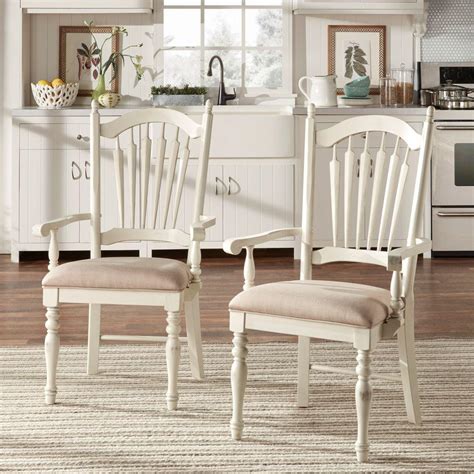 Make mealtimes more inviting with comfortable and attractive dining room and kitchen chairs. HomeSullivan Margot Antique White Wood Dining Chair (Set ...