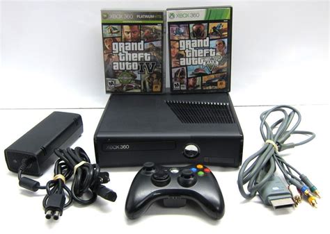 Microsoft Xbox 360 S Console 320gb With 2 Grand Theft Auto Games