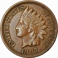 One Cent 1907 Indian Head, Coin from United States - Online Coin Club