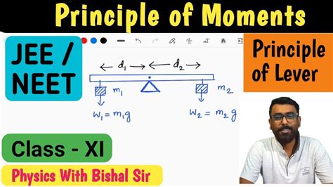 Principle Of Moments Physics Class 11 Jee Mains And Neet Youtube