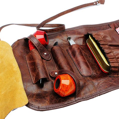 Soft Pipe Tobacco Pouch Cow Leather Pipe Smoking Pouch Case Bag Holder
