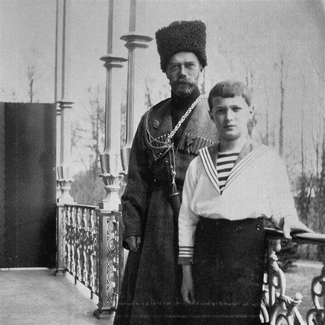 Tsarevich Alexei Romanov With His Father Tsar Nicholas Ii In 2022