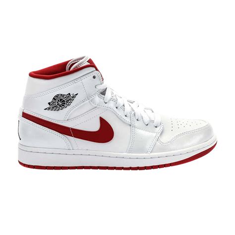 Air Jordan 1 Mid White Gym Red 554724 101 Ox Street