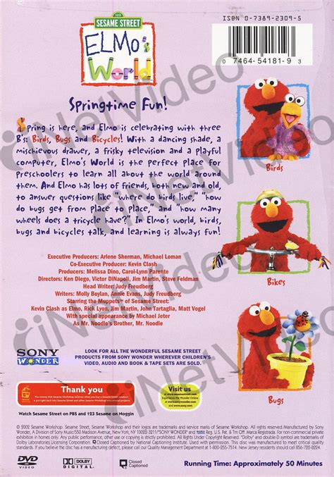 Springtime Fun Elmos World Sesame Street On Dvd Movie