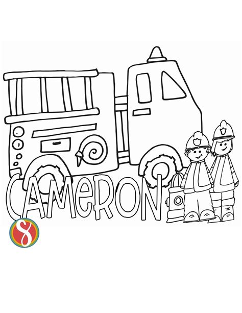 Cameron Free Name Coloring Page — Stevie Doodles