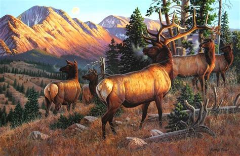 Pin By Paulette White On Animals In Art Hunting Art Elk Pictures