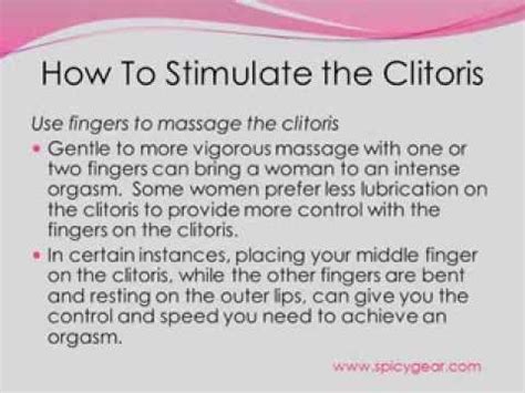 How To Stimulate The Clitoris YouTube