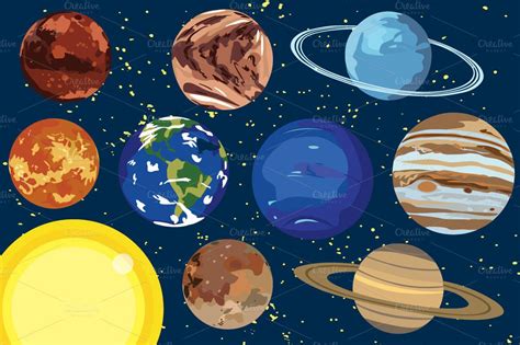 Solar System Planet Vector Clip Art By Paula Kim Studio On Creative