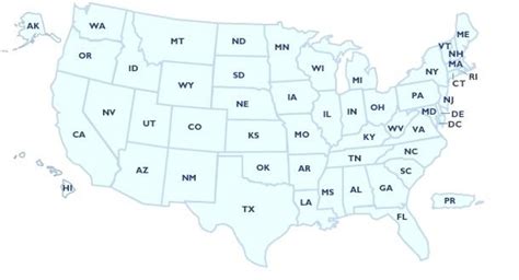 Free Printable United States Map With Abbreviations Usa Map With