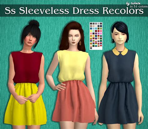 Ss Sleeveless Dress Recolors The Sims 4 Catalog