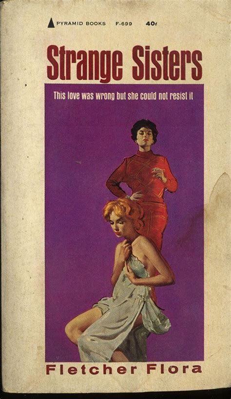 Vtg Pulp Fiction Book Novel Strange Sisters Fletcher Flora Lesbian 1962