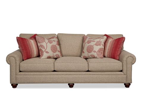 Paula Deen By Craftmaster P7552 Traditional Sofa With Roll Pleated Arms