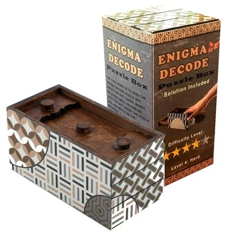 Enigma Decode Secret Puzzle Box Money And T Card Holder In A Wood