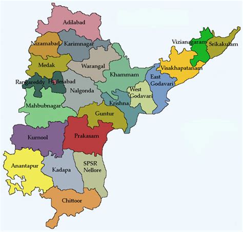 District Map Of Andhra Pradesh