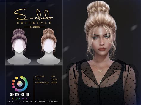 Braid Bun Hairstyle By S Club Created For The Emily Cc Finds