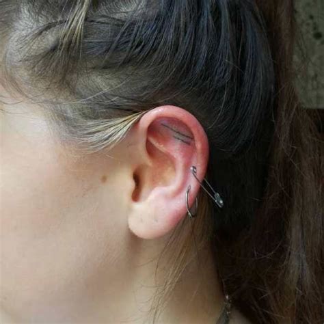 Stylish Ear Lobe Tattoo Tattoo Designs For Women