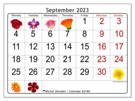 September 2023 Printable Calendar “772ms” Michel Zbinden Hk