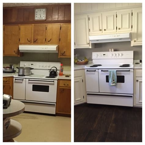 Kitchen Before And After Chalk Paint Cabinets Home Decor Chalk