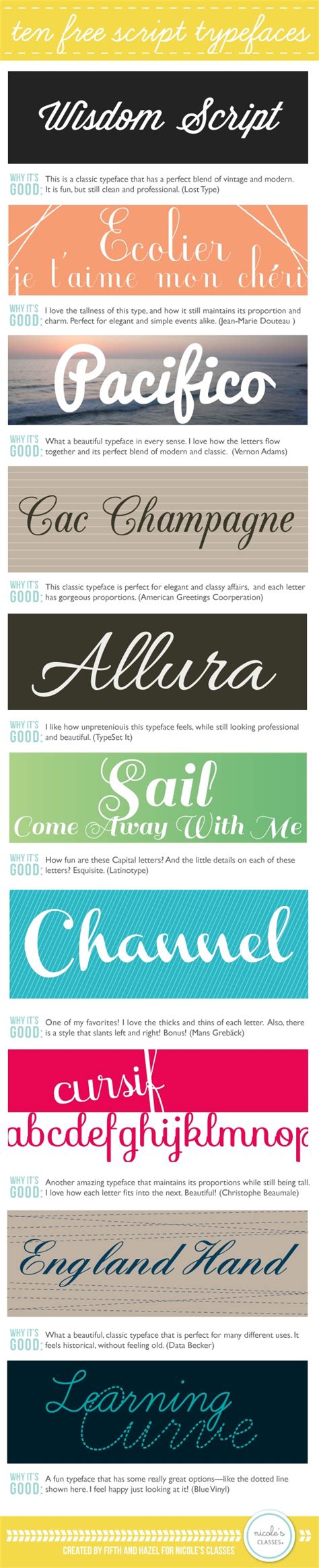 10 Free Script Typefaces Typography Letters Lettering Fonts