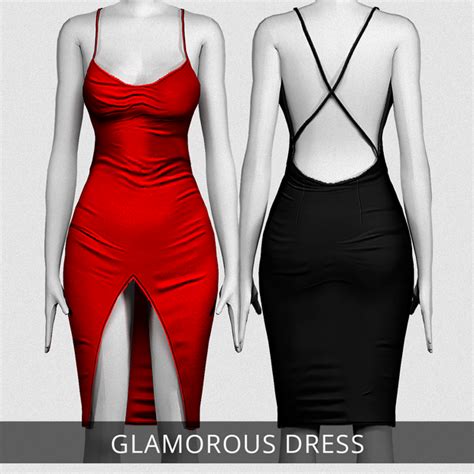 Glamorous Dress Iconic On Patreon Sims 4 Dresses Sims 4 Sims 4 Clothing