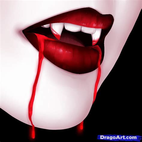 How To Draw A Vampire Mouth Vampire Mouth Step By Step Vampires