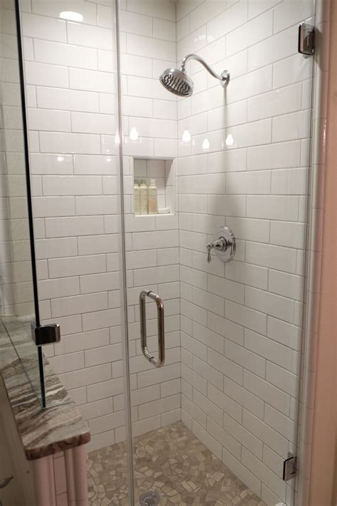 Pin by Erin O'Neil on Showers | Bathrooms remodel, Subway tile showers, Stone flooring