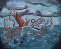 Giant Squid vs. Sailing Ship | High-Quality Arts & Entertainment Stock ...
