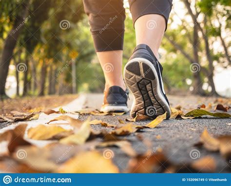 Woman Walking In Park Outdoor Workout Trail Walkway Exercise Healthy