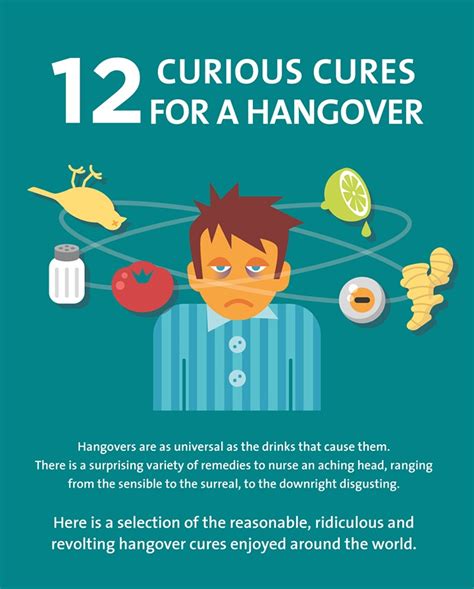12 Curious Cures For A Hangover Venngage Infographic