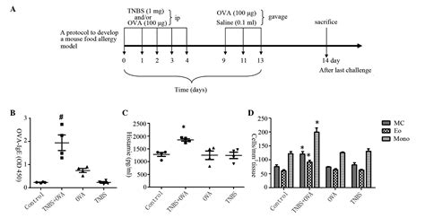 cd4 t cell responses in balb c mice with food allergy induced by trinitrobenzene sulfonic acid