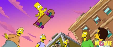 Bart Nudo Corre Sullo Skateboard In I Simpson Il Film 47030