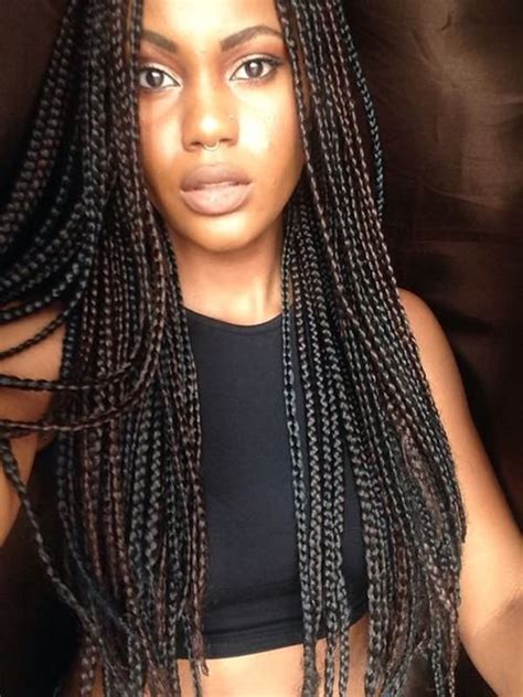 Braids (also referred to as plaits) are a complex hairstyle formed by interlacing three or more strands of hair. 79 Sophisticated Box Braid Hairstyles (With Tutorial)