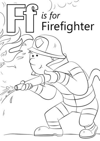 These are available in d'nealian manuscript and standard block handwriting format. Letter F is for Firefighter coloring page from Letter F ...