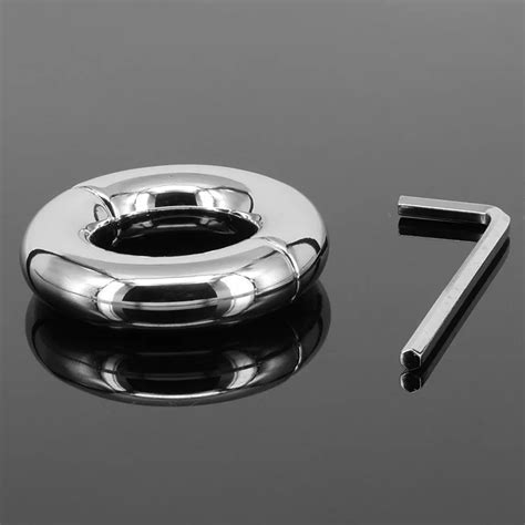 male stainless steel scrotum rings penis rings scrotum pendant testicle ball stretcher chastity