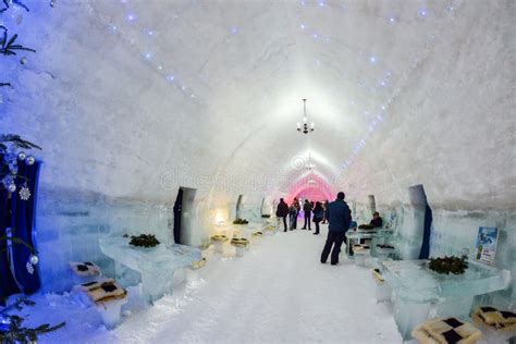 Balea Romania January 27 2017 Ice Hotel In The Frozen Balea Lake