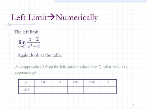PPT - Finding Limits Graphically & Numerically PowerPoint Presentation - ID:4944006