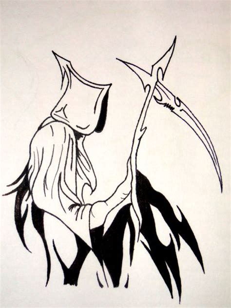 Tribal Grim Reaper Tattoo Designs Clipart Best
